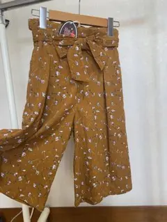 夏物　ガウチョパンツ　茶　150.160