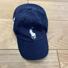 ポロラルフローレン52センチキッズキャップ帽子ビッグポニーサイズ調整可 ネイビー