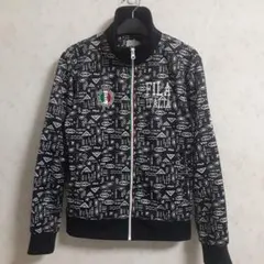 【美品】　フィラゴルフ　ボンディングジャケット　総柄　防寒　防風　サイズM