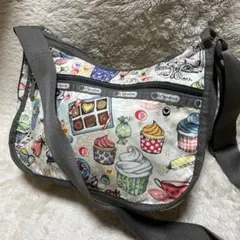 レスポートサック　ナイロン　ショルダーバッグ　スイーツ柄　可愛い