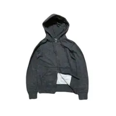 y*◎様 old UNIQLO ダブル　ジップ　アップ　パーカー　ダークグレー