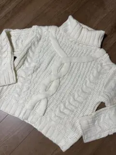 MURUA タートルニット セーター ホワイト フリーサイズ