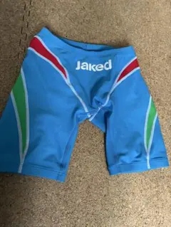 Jaked 競泳水着 青 ストライプ　130cm