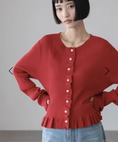 LOWRYSFARMフリルカーディガンLS