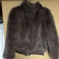 ブラウン ファーボンバージャケット