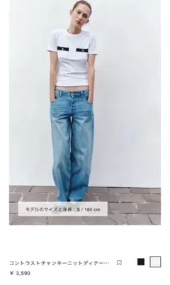 ZARA チャンキーニット　Tシャツ