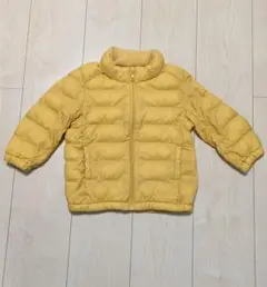 イエロー 中綿入りダウンコート 90cm