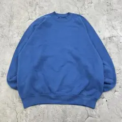 ヴィンテージスウェット　プルオーバー　ラグランスリーブ　XL　ブルー