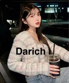 darich ダーリッチ　ミックスツイードニットトップスMNT