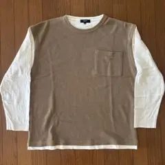 BEAMS HEART レイヤードベストカットソー カノコ生地 ベスト