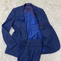 AQUOIBONISTE スーツ　セットアップ　ブルー　高級生地　ロロピアーナ