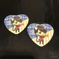 青山樹 2点セット ☆ スタンドマイヒーローズ ナンジャタウン ハート缶バッジ