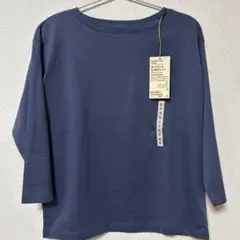 ネイビー 五分袖 Tシャツ Sサイズ