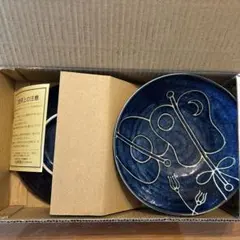 令和8年　大相撲(本場所) 枡席お土産　藍色　お皿2枚セット