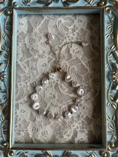 新品未使用　韓国　パール ブレスレット ゴールド 上品 アジャスター付き