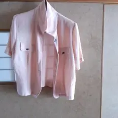 ピンク 半袖シャツ ポケット付き