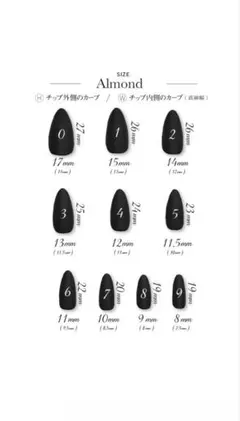 計測用ネイルチップ 10タイプ取り扱い 装着画像あり 2点セット