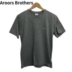 ブルックスブラザーズ　ワンポイント　ロゴ　刺繍　半袖　Tシャツ　丸首　グレー　S