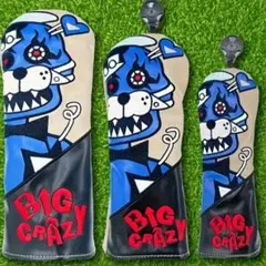 ヘッドカバー　ハイブリッド　big crazy ビッグ　クレイジー　犬　ゴルフ