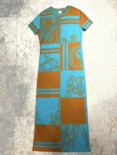 HERMES 半袖 ロングワンピース 42 シルクのサムネイル