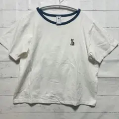 刺繍　ホワイトTシャツ　ワンポイント　春夏　半袖　着回し　オフィス　914のサムネイル