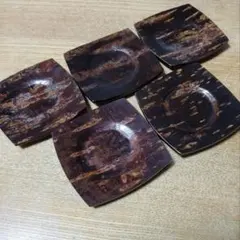 【秋田伝統工芸品】樺細工 桜皮細工 茶托 5枚セット