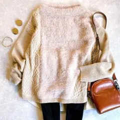 m*a様 美品✳︎ガリャルダガランテ 異素材切替ドッキングニット ケーブル ファ