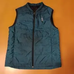 メンズ　L ジップアップ　ポケット　アウトドア　ダウンベスト　登山　キャンプ