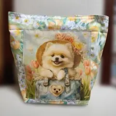 犬の絵柄 ミニトートバッグ