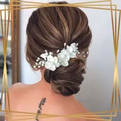 花フォーマル ヘアアクセサリー 結婚式 洋装 パール 髪飾り ヘッドドレス和装