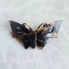 鼈甲　バレッタ　髪飾り　髪留め　蝶　揚羽蝶　H5　アールデコ　アンティーク