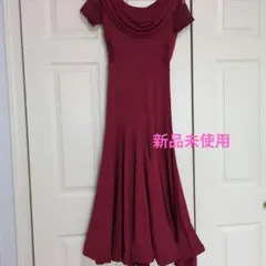 ✿ワインレッドの社交ダンスドレス　新品未使用 ✿✿✿のサムネイル