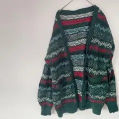 １点もの✨ニット カーディガン クリスマス グリーン 緑 トップス 冬服