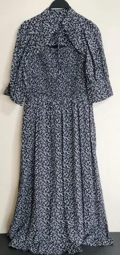INGNI 小花柄 ボウタイ ワンピース ネイビー M タグ付き