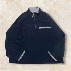 枡*庭様 00S オールドネイビーフリース ジップ US古着 厚手 プルオーバー