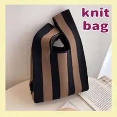 ニットバッグ　サブバッグ　おしゃれ　ミニトートバッグ　韓国　おでかけ