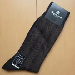 新品 Aquascutumアクアスキュータム 25-27cm ブラウン系 靴下のサムネイル