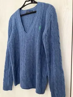 【新品未使用】POLOラルフローレン カシミヤ混ケーブルニットセーター