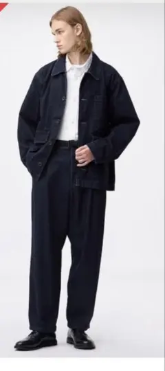 GU デニムキャロットパンツ　ネイビー　XL