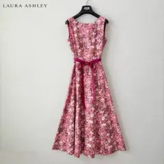 極美品✨ローラアシュレイ 希少 ノースリーブフラワープリントロングワンピース 9