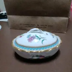 真珠☆ミキモトインターナショナル☆テディベア陶製小物入れジュエリー