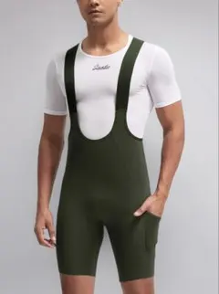サンティック　ビブショーツ ビブパンツ メンズ サイクルパンツ 吸汗速乾　XLのサムネイル