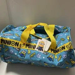 未使用　ミニオン ショルダーバッグ 大容量 青色