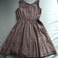 NBB ナチュラルビューティベーシック コットン刺繍ワンピース