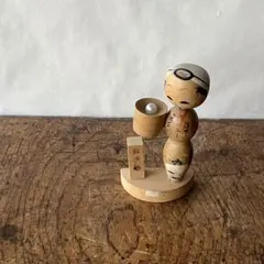 こけし 木製 海人さん　昭和レトロ　レトロ　ビンテージ　白浜　お土産　真珠