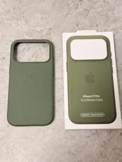 【美品】iPhone17Pro テックウーブンケース グリーン