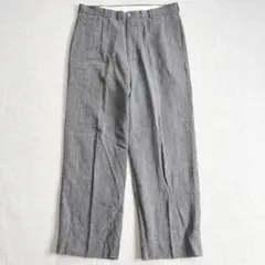 【美品・リネン100%】Papas　パンツ　スラックス　ワイド　ノータック　春夏のサムネイル