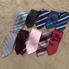 ネクタイセット 10本 ストライプ・ドット・チェック