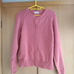 Mサイズ ピンク ボタン付きカーディガン