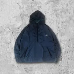 【一点物】90s Helly Hansenロゴ刺繍ハーフジップナイロンパーカー